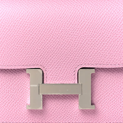 Hermes Epsom Constance Slim Wallet Mauve Sylvestre 8 of 9