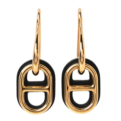 Hermes Swift O'maillon Earrings Black 1 of 6