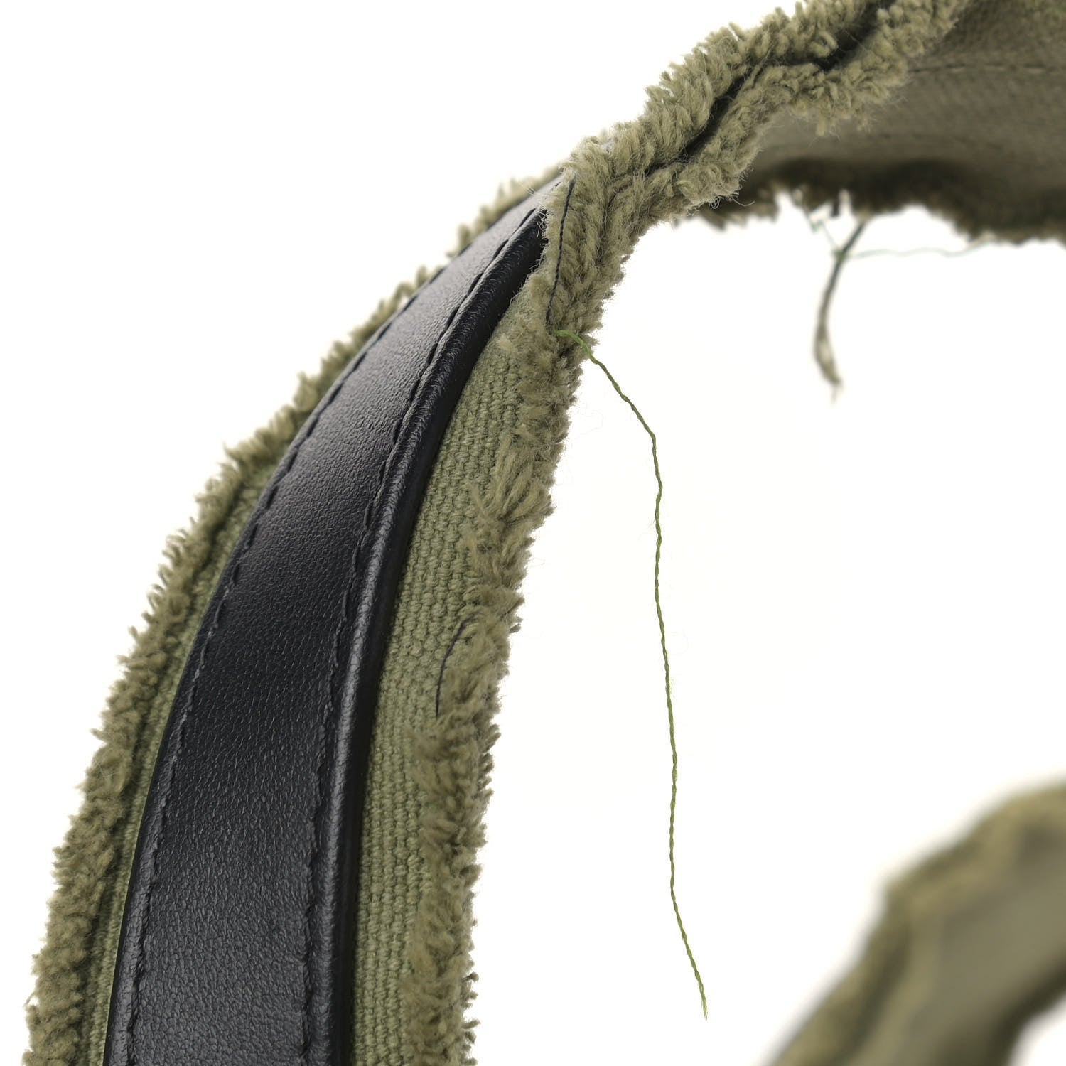 Chanel Canvas Chevron Cuba Patchwork Shopper Tote Khaki 10 of 12