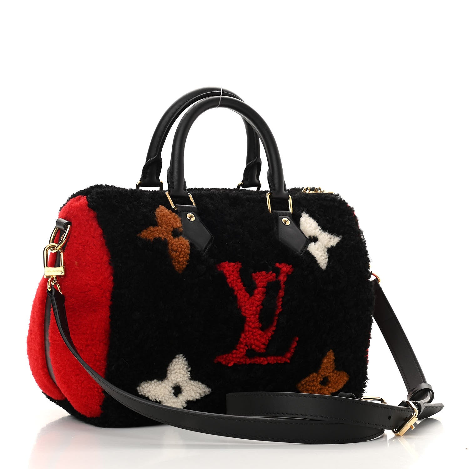 Louis Vuitton Monogram Teddy Speedy Bandouliere 25 Red 3 of 10