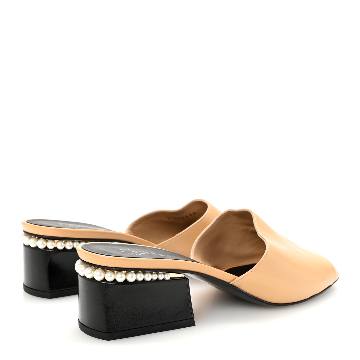 Chanel Shiny Goatskin Pearl Mule 40 Beige 5 of 9