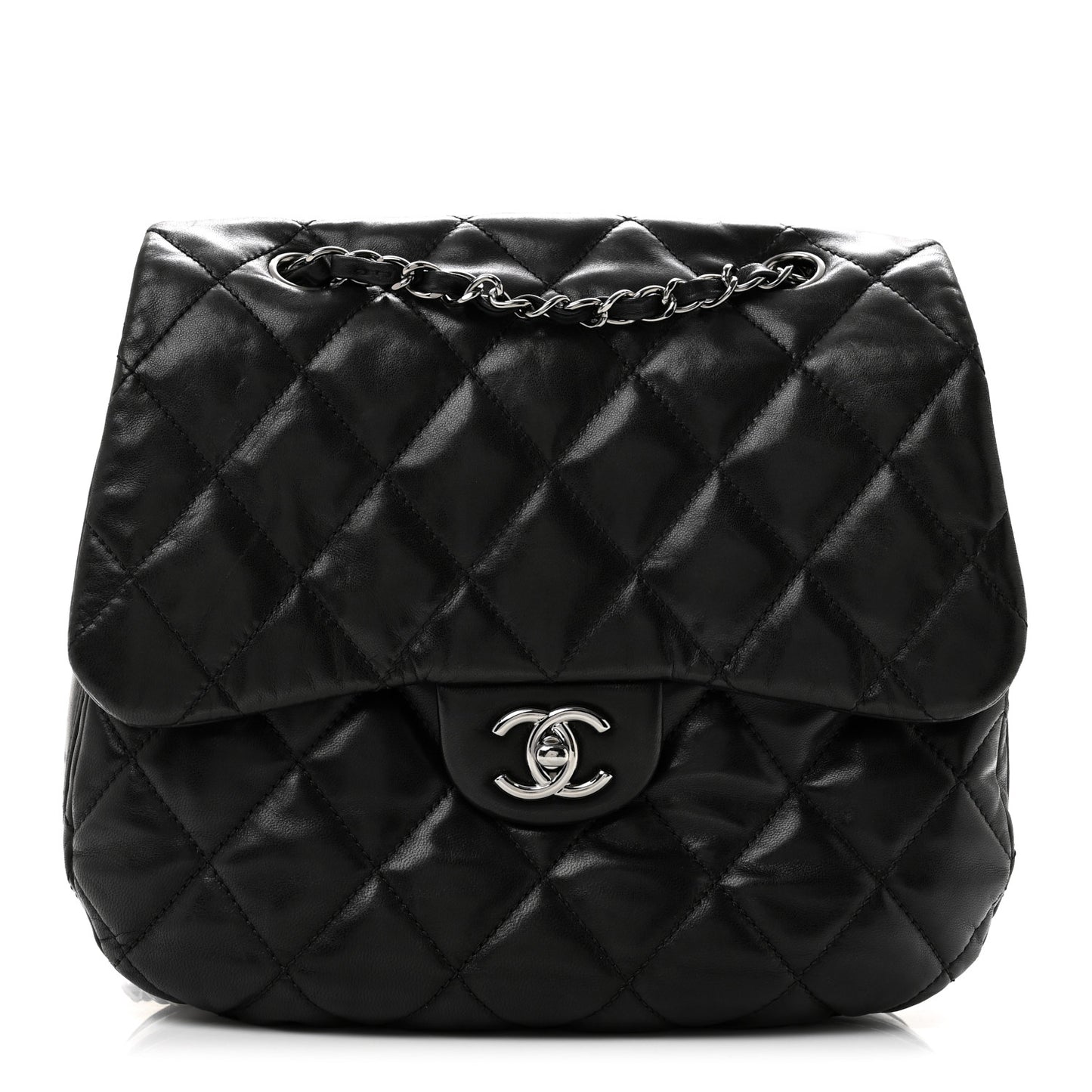 Lambskin Quilted Large Chanel 3 Flap Black