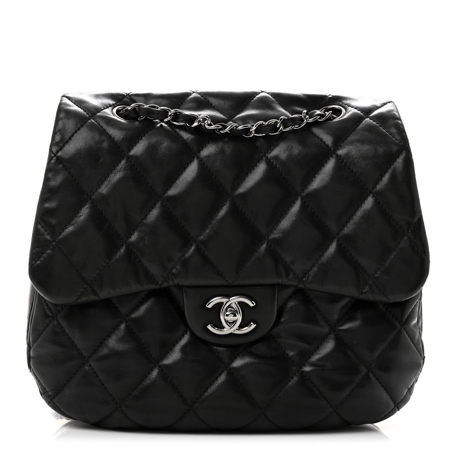 Chanel Lambskin Quilted Large Chanel 3 Flap Black 1 of 14