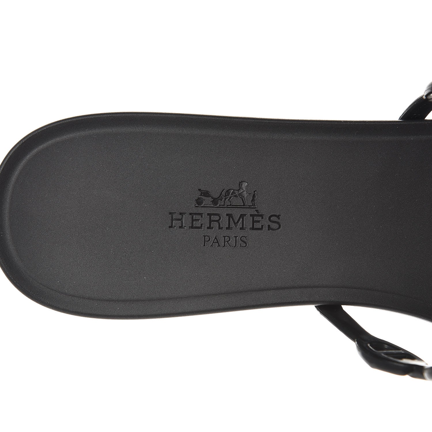 Hermes Rubber Chaine d'Ancre Rivage Sandals 37 Black 7 of 8