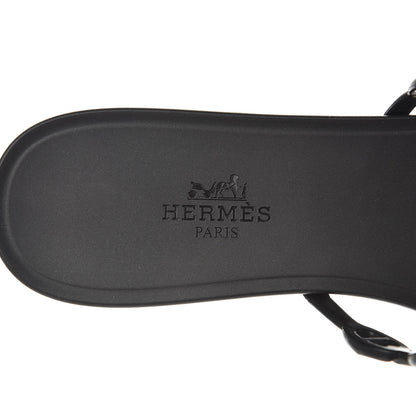 Hermes Rubber Chaine d'Ancre Rivage Sandals 37 Black 7 of 8