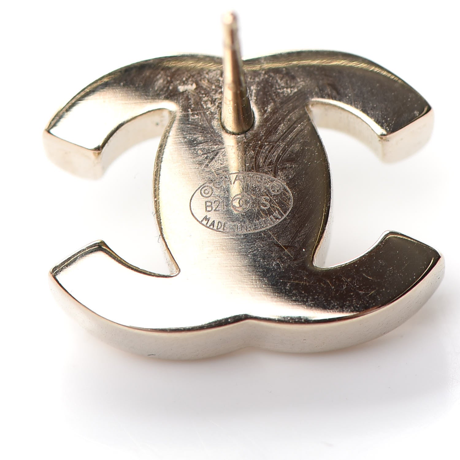 Chanel Metal CC Turnlock Earrings Gold 4 of 4