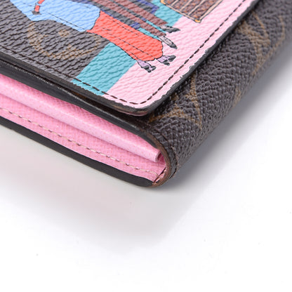 Louis Vuitton Monogram 2016 Christmas Animation Sarah Wallet Rose Ballerine 10 of 11