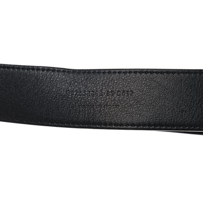 Saint Laurent Smooth Calfskin Monogram Square Buckle Belt 85 34 Black 4 of 9