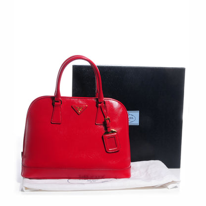 Prada Saffiano Vernice Tote Rosso 5 of 11