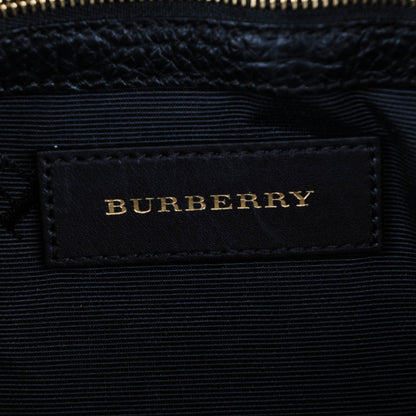 Burberry Signature Grain Calfskin Check Embossed Small Chichester Crossbody Clutch Bag Black 6 of 8