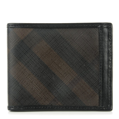 Burberry Smoked Check Hipfold Wallet Charcoal 1 of 7