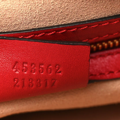 Gucci Apollo Calfskin GG Dadini Embroidered Chain Hobo Hibiscus Red 7 of 9