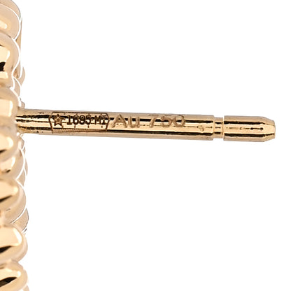 Gucci 18K Yellow Gold Diamond Running G Earrings 4 of 5