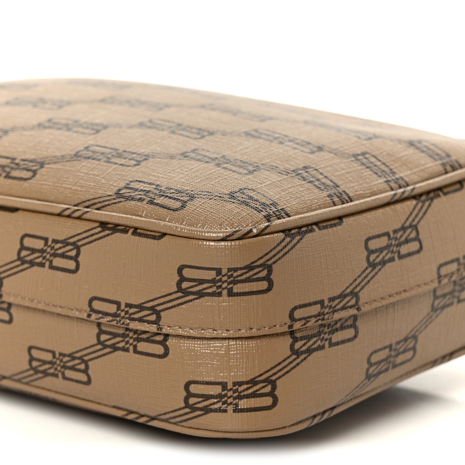 Balenciaga Coated Canvas BB Monogram Medium Signature Camera Bag Beige Brown 10 of 11