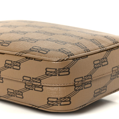 Balenciaga Coated Canvas BB Monogram Medium Signature Camera Bag Beige Brown 10 of 11