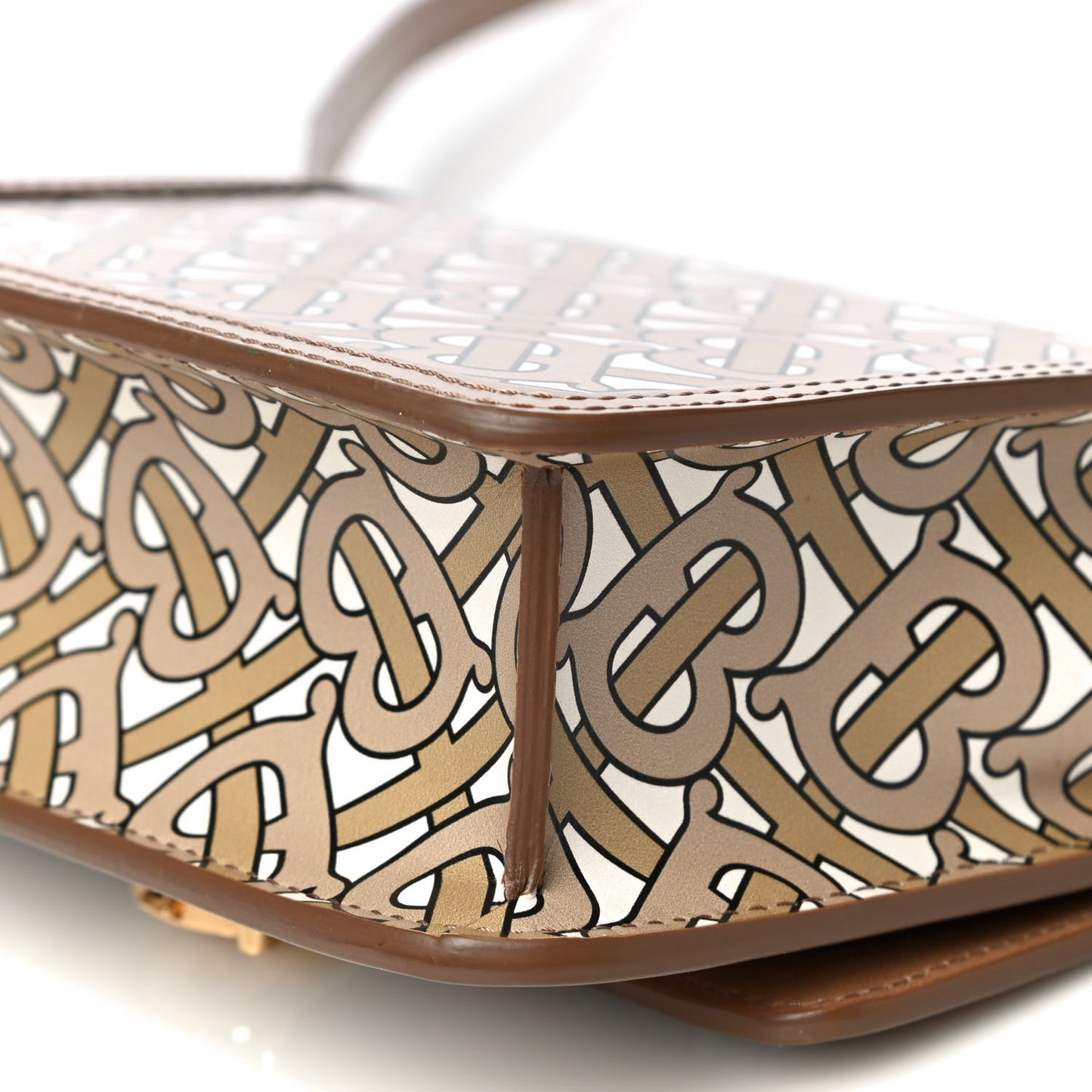 Calfskin Monogram Mini TB Bag Beige