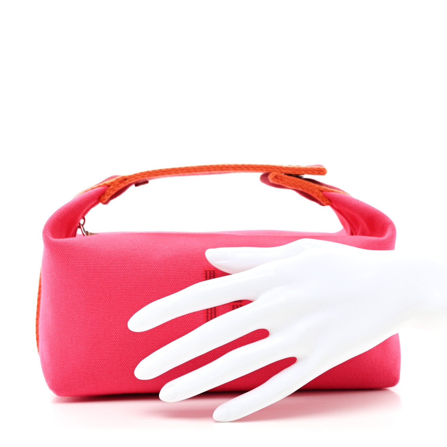 Hermes Canvas Small Bride-A-Brac Pouch Hibiscus 2 of 8