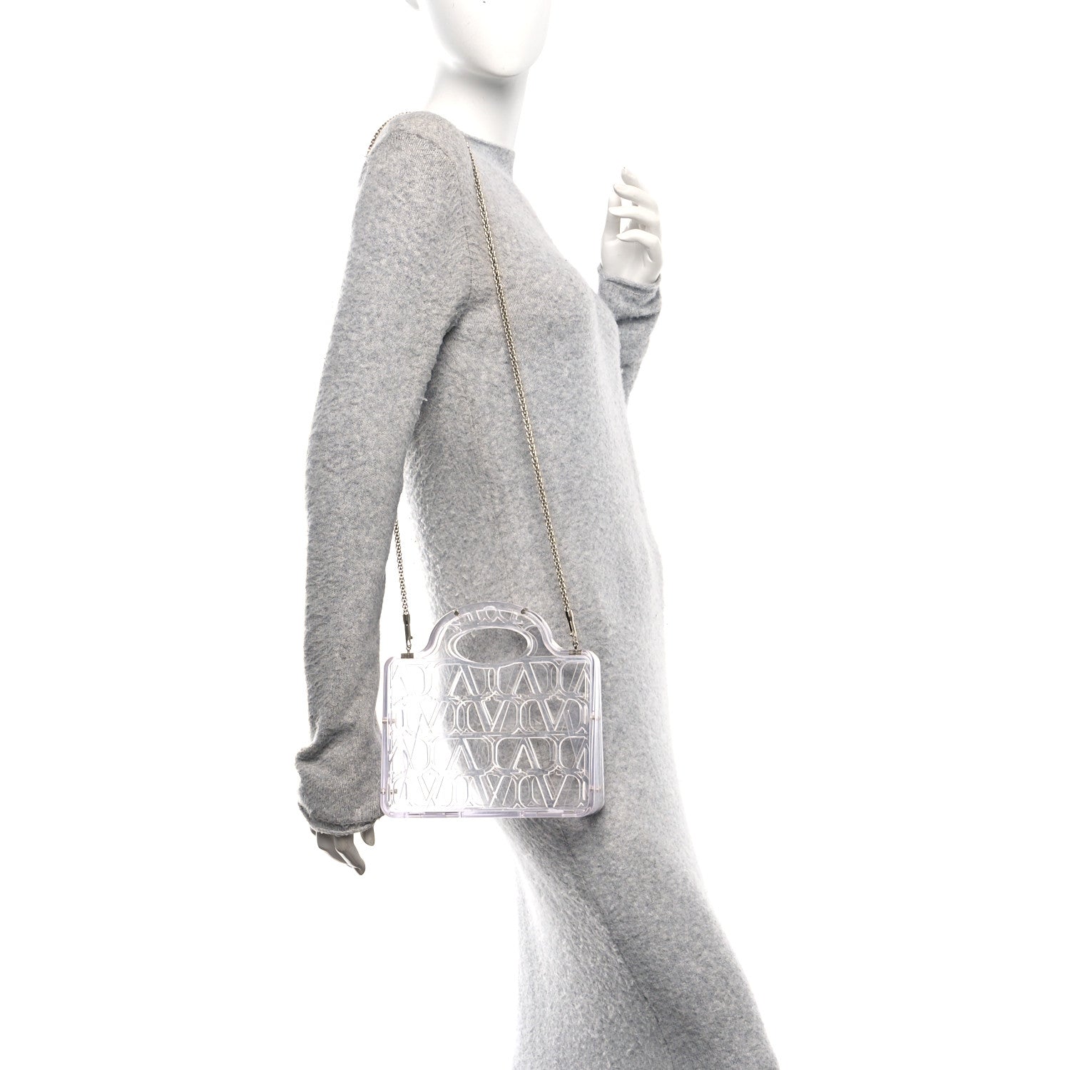 Valentino Garavani Clear Acrylic Mini Le Troisieme Shopping Bag Transparente 2 of 9