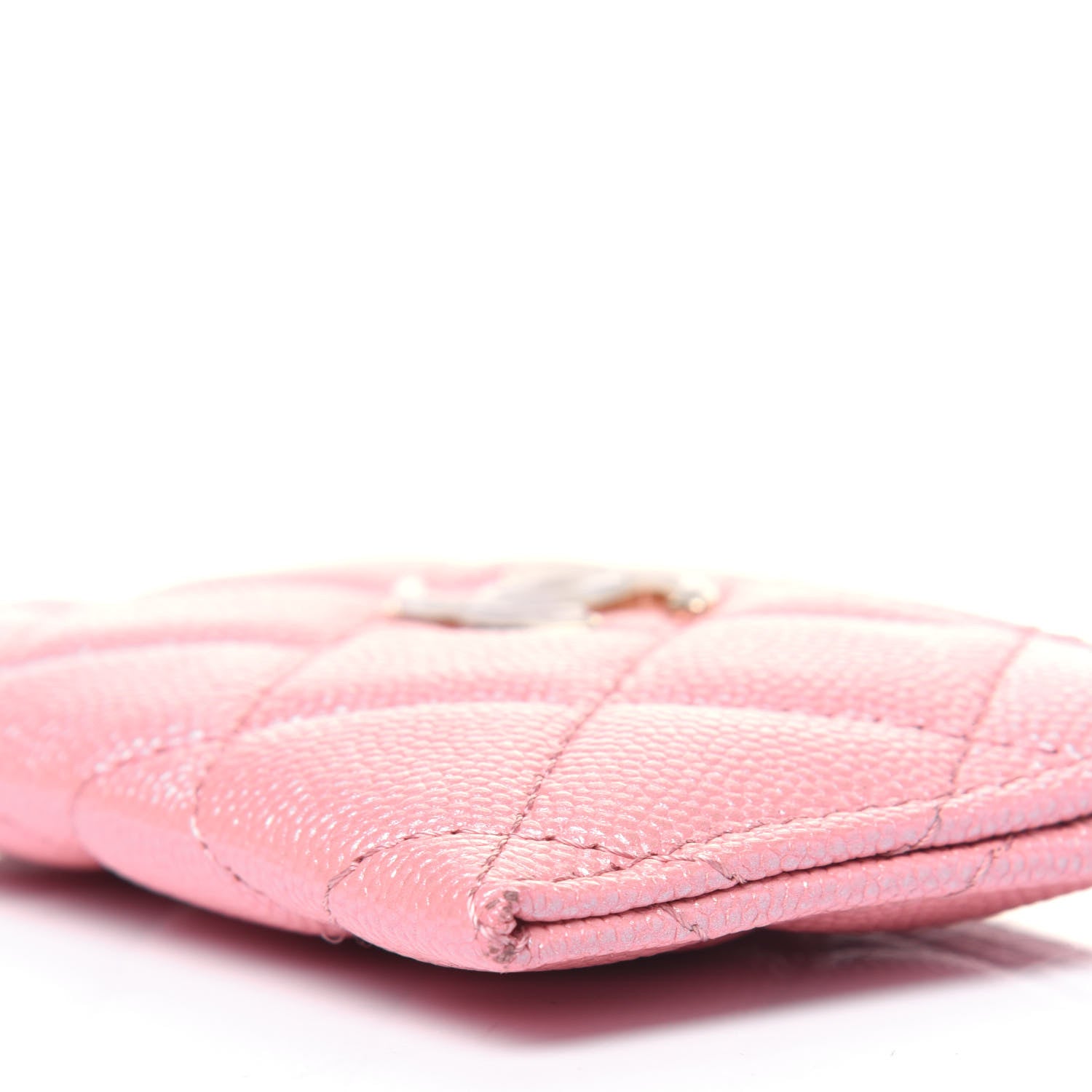 Chanel Iridescent Caviar Quilted Card Holder Rose Pink 10 of 14