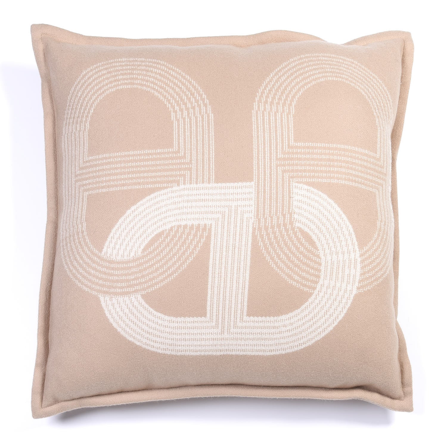 Hermes Merino Wool Circuit 24 Pillow Ecru 1 of 3