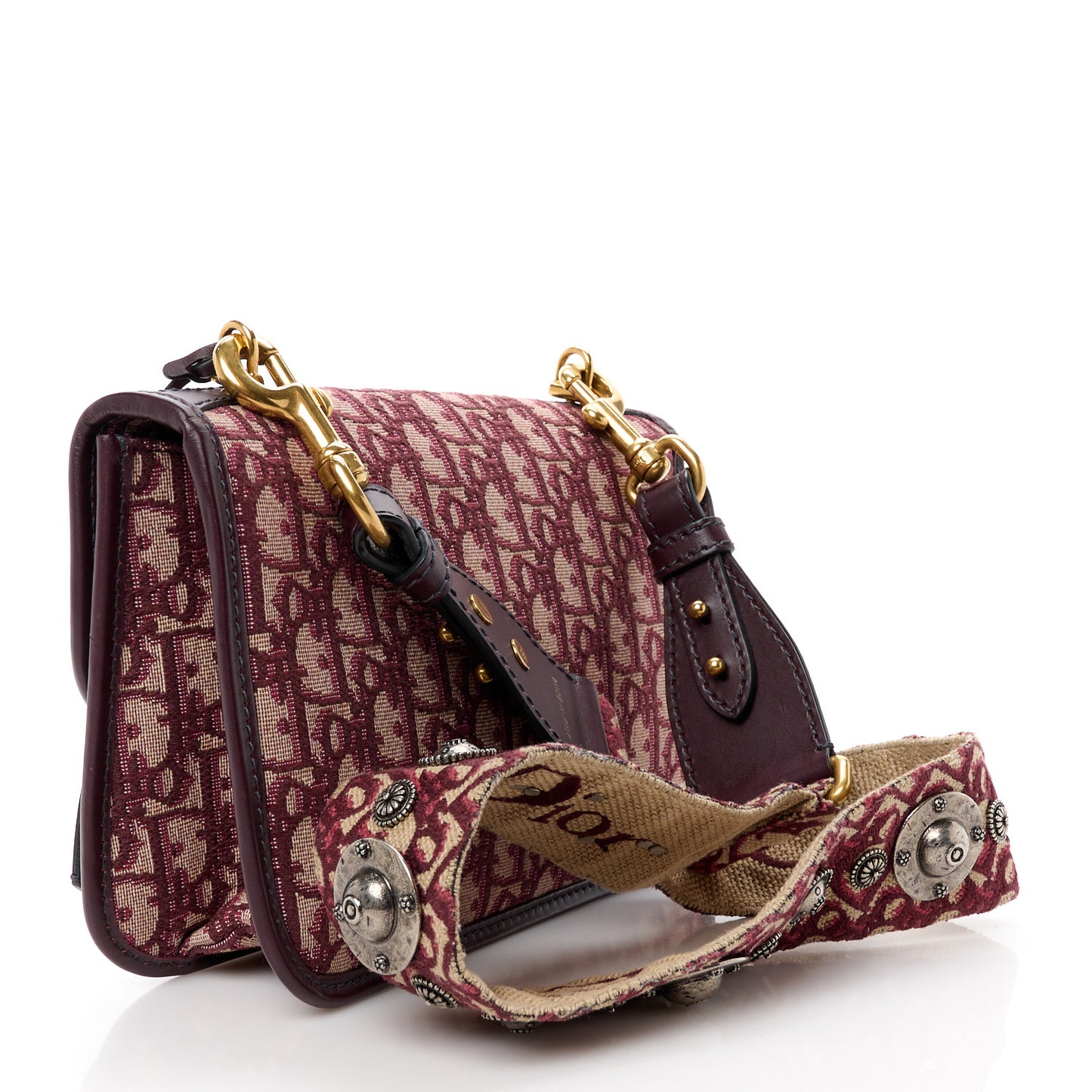 Oblique Dioraddict Flap Bag Burgundy
