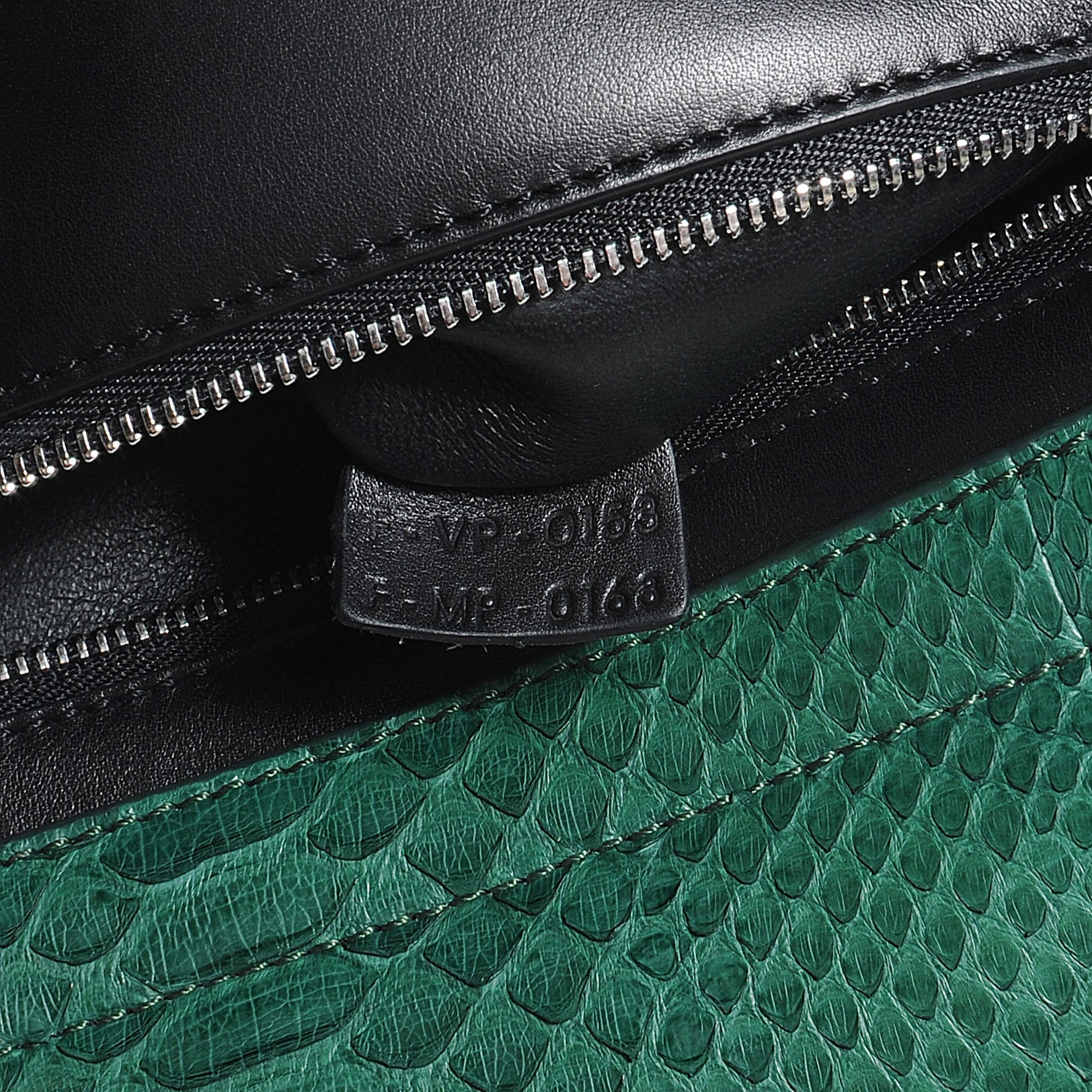 Celine Python and Calfskin Small Trapeze Emerald Natural 7 of 7