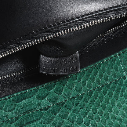 Celine Python and Calfskin Small Trapeze Emerald Natural 7 of 7