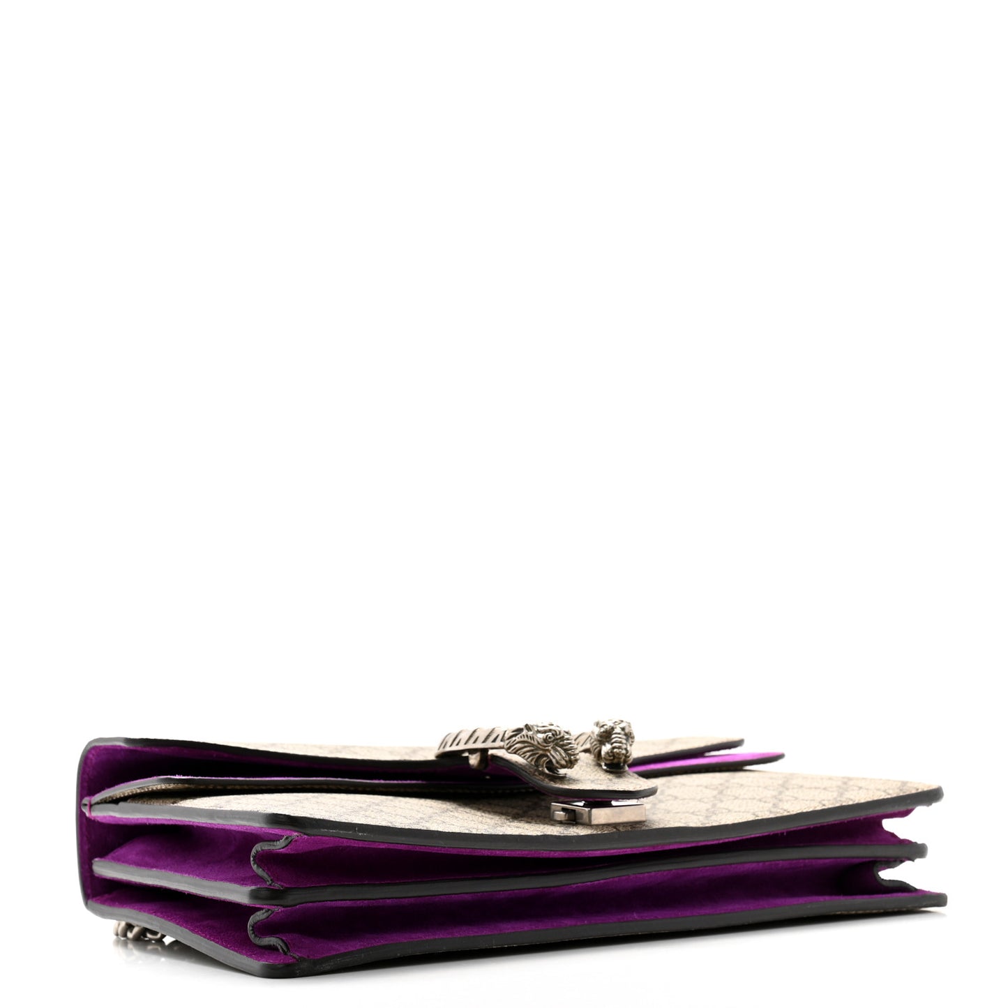 GG Supreme Monogram Suede Small Dionysus Shoulder Bag Purple