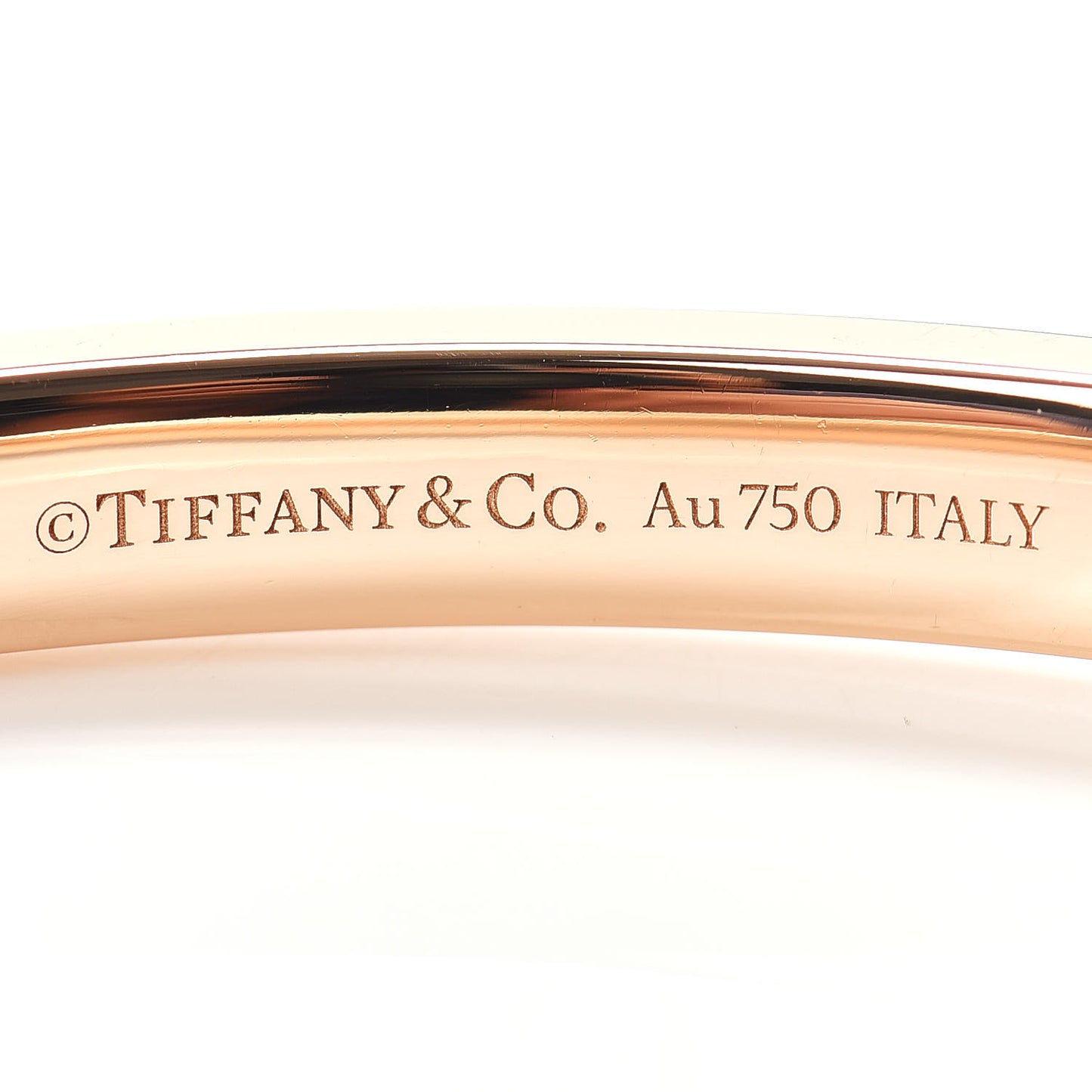 18K Rose Gold Diamond T Hinged Bangle Bracelet