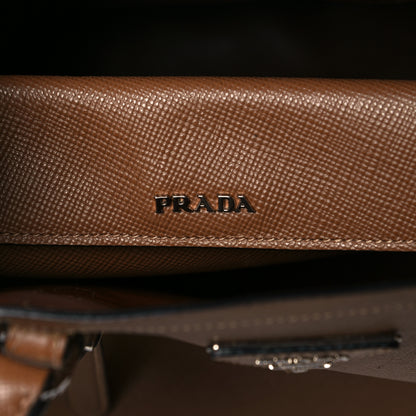 Prada Saffiano Cuir Large Double Bag Canella Cocco 8 of 8
