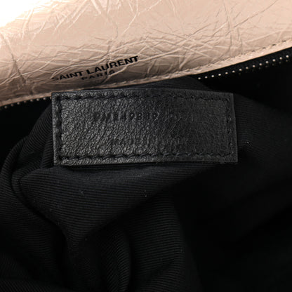 Saint Laurent Crinkled Calfskin Matelasse Monogram Medium Niki Chain Satchel Natural 8 of 12