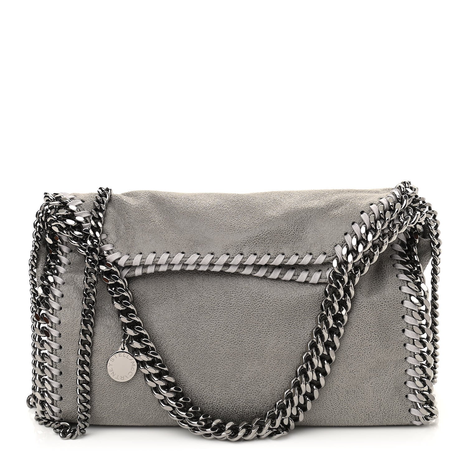 Stella McCartney Shaggy Deer Mini Falabella Fold Over Tote Light Grey 1 of 10