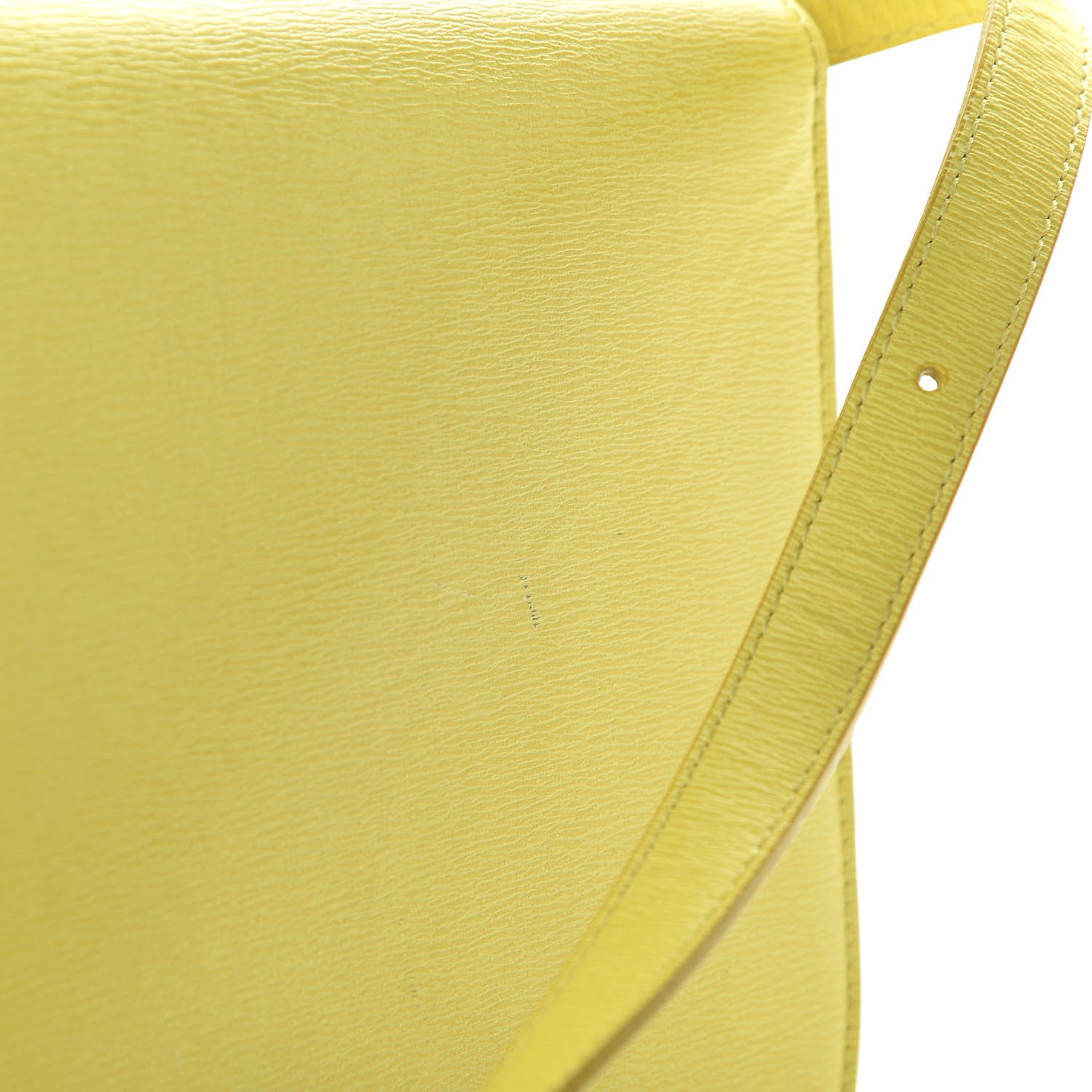 Celine Liege Calfskin Medium Classic Box Flap Bag Fluo Yellow 10 of 10
