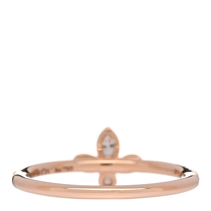 Tiffany 18K Rose Gold Diamond Fleur de Lis Ring 50 5.5 3 of 4