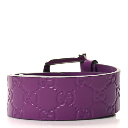 Gucci Soft Microguccissima Margaux Calfskin Belt 80 32 Purple 2 of 5