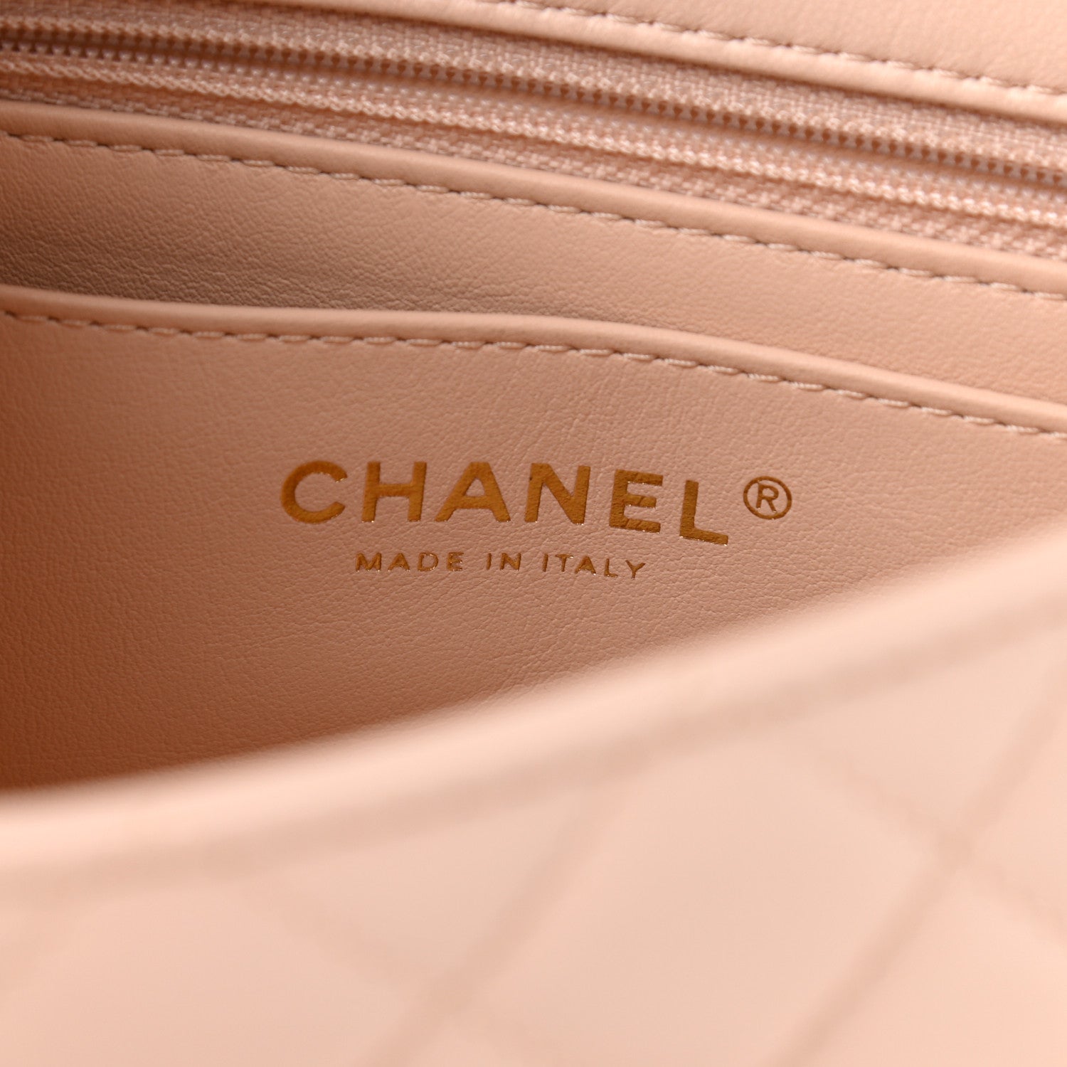 Chanel Lambskin Quilted Mini Rectangular Pearl Crush Flap Light Beige 6 of 10