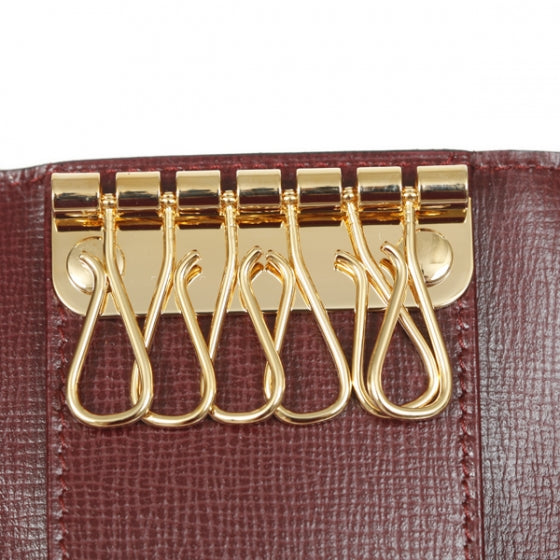 Leather Must de Six Key Holder Burgundy