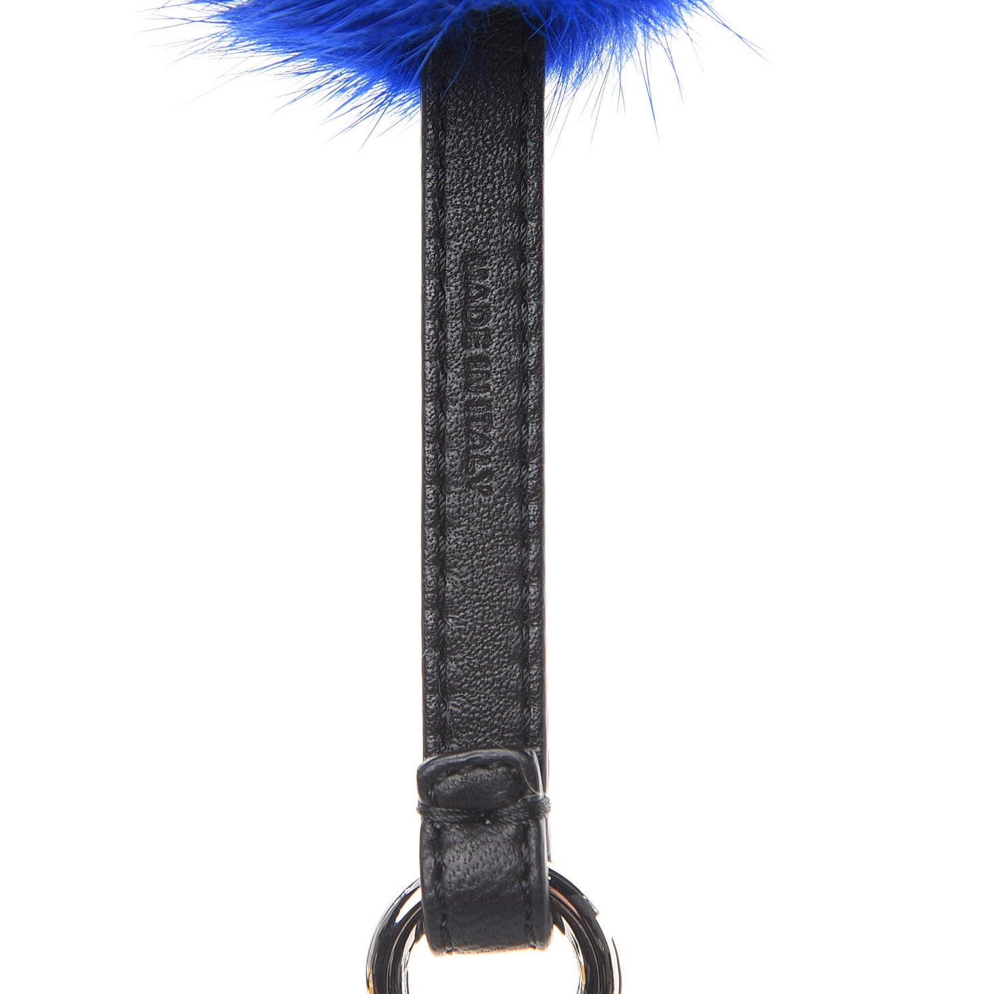 Mink Fox Fur Kid Monster Bag Bug Charm Blue Multicolor