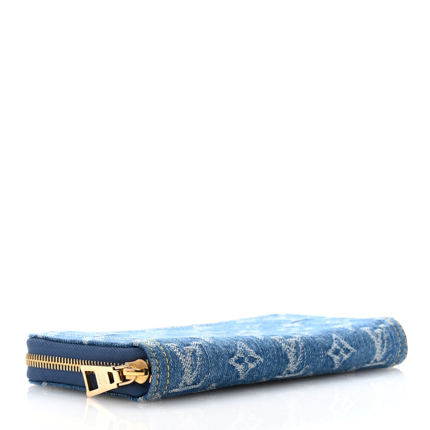 Monogram Denim Zippy Wallet NM Blue