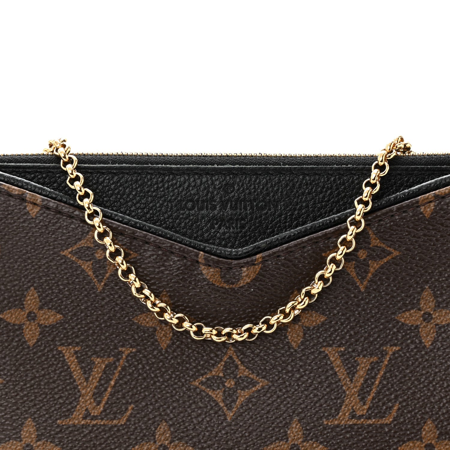 Louis Vuitton Monogram Pallas Clutch Black 8 of 10