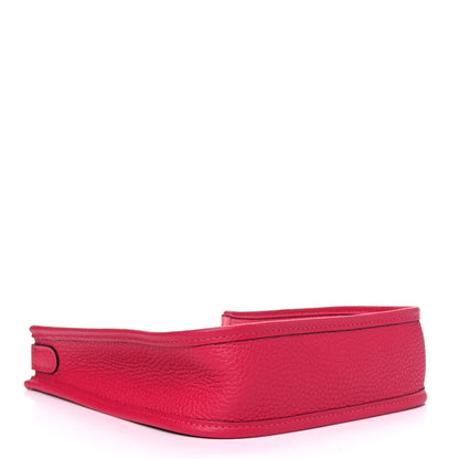 Hermes Taurillon Clemence Flipperball Sangle Evelyne TPM Framboise 3 of 4