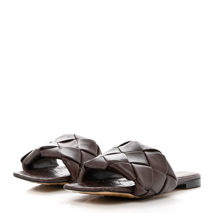 Bottega Veneta Nappa Maxi Intrecciato Lido Flat Sandals 37.5 Fondant 3 of 13