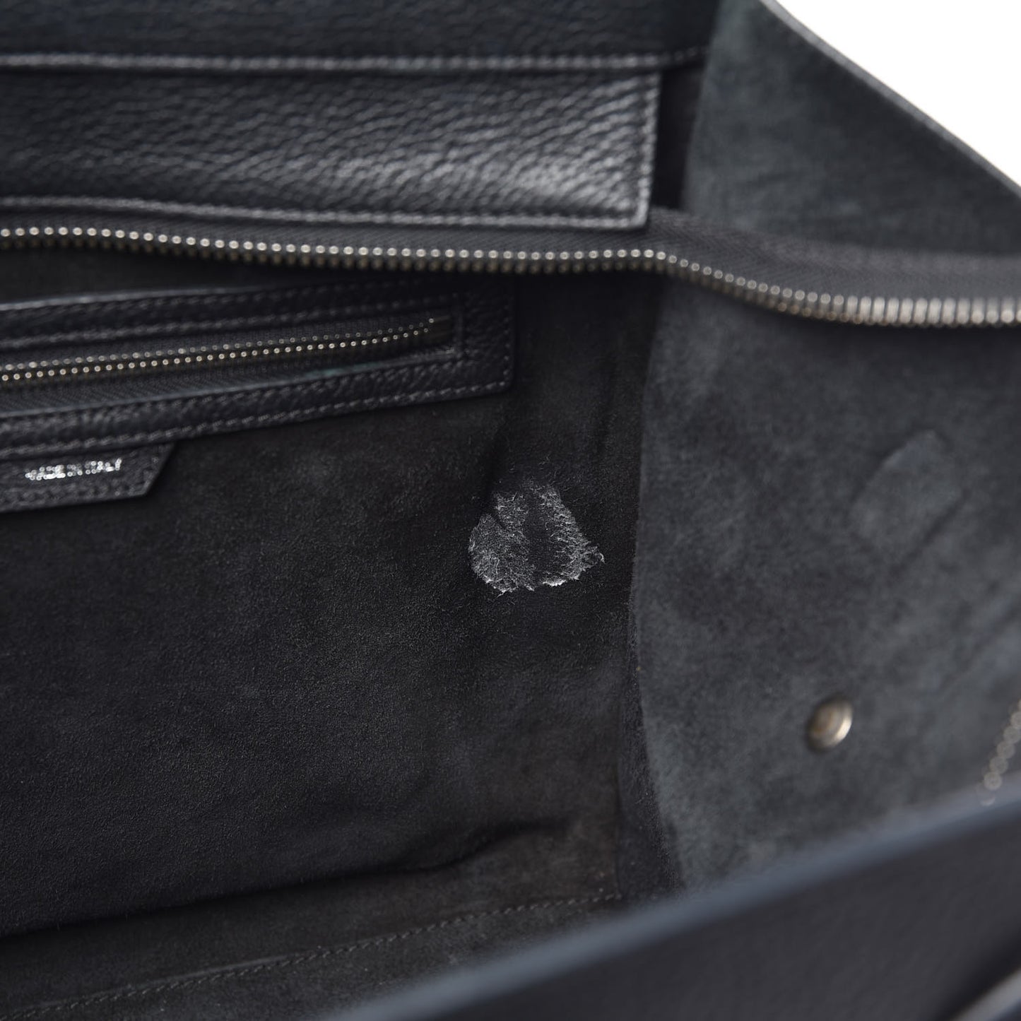 Drummed Calfskin Mini Luggage Black