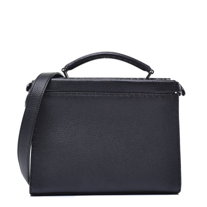 Fendi Cuoio Romano Selleria Mini Peekaboo Iconic Fit Satchel Black 1 of 8