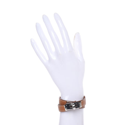 Hermes Epsom Kelly Double Tour Bracelet T1 Gold 2 of 6