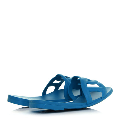 Hermes Rubber Aloha Sandals 37 Bleu Vif 4 of 7