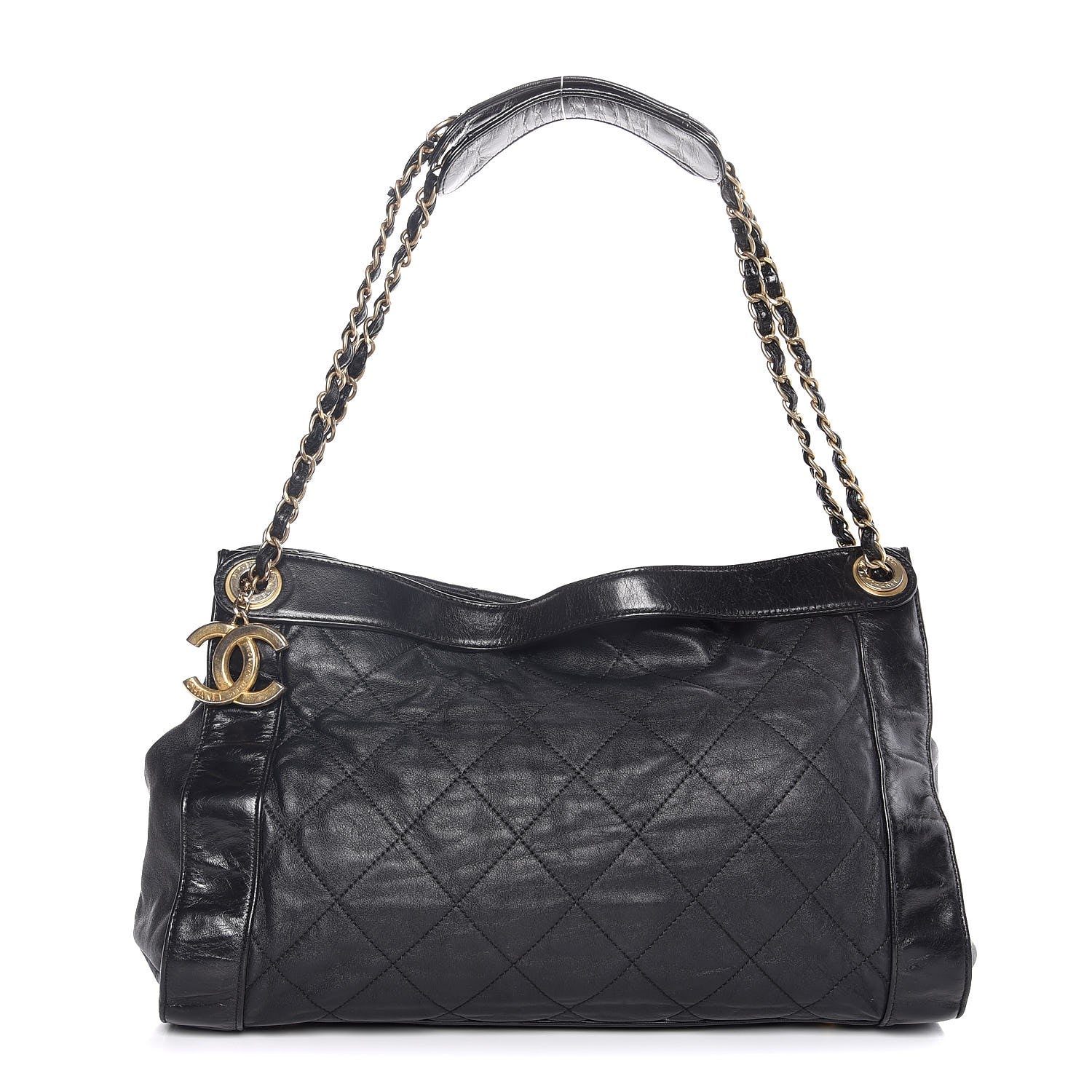 Chanel Calfskin Quilted Small In The Mix Shopping Tote Black 1 of 7