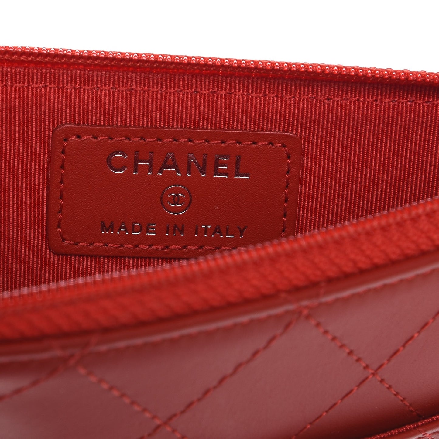 Caviar Quilted Travel Wallet Red