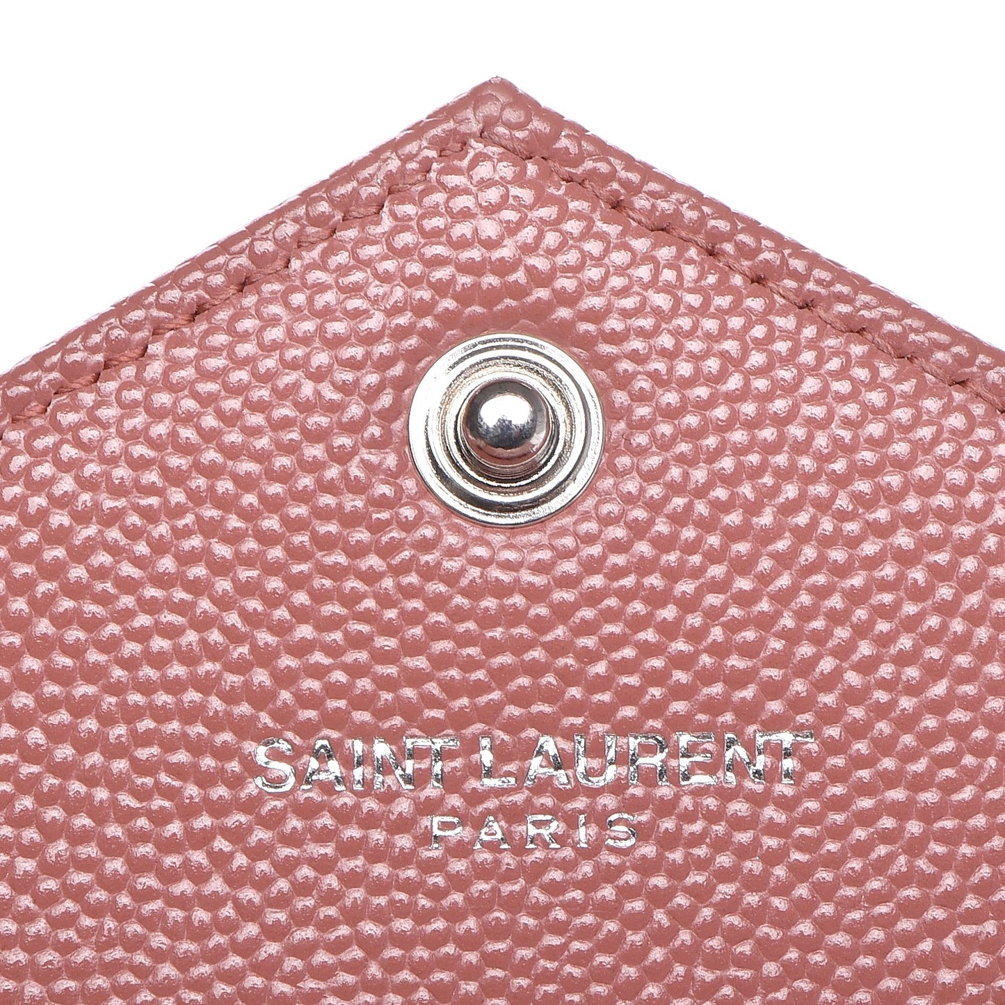 Grain De Poudre Matelasse Chevron Monogram Envelope Chain Wallet Blush Fonce