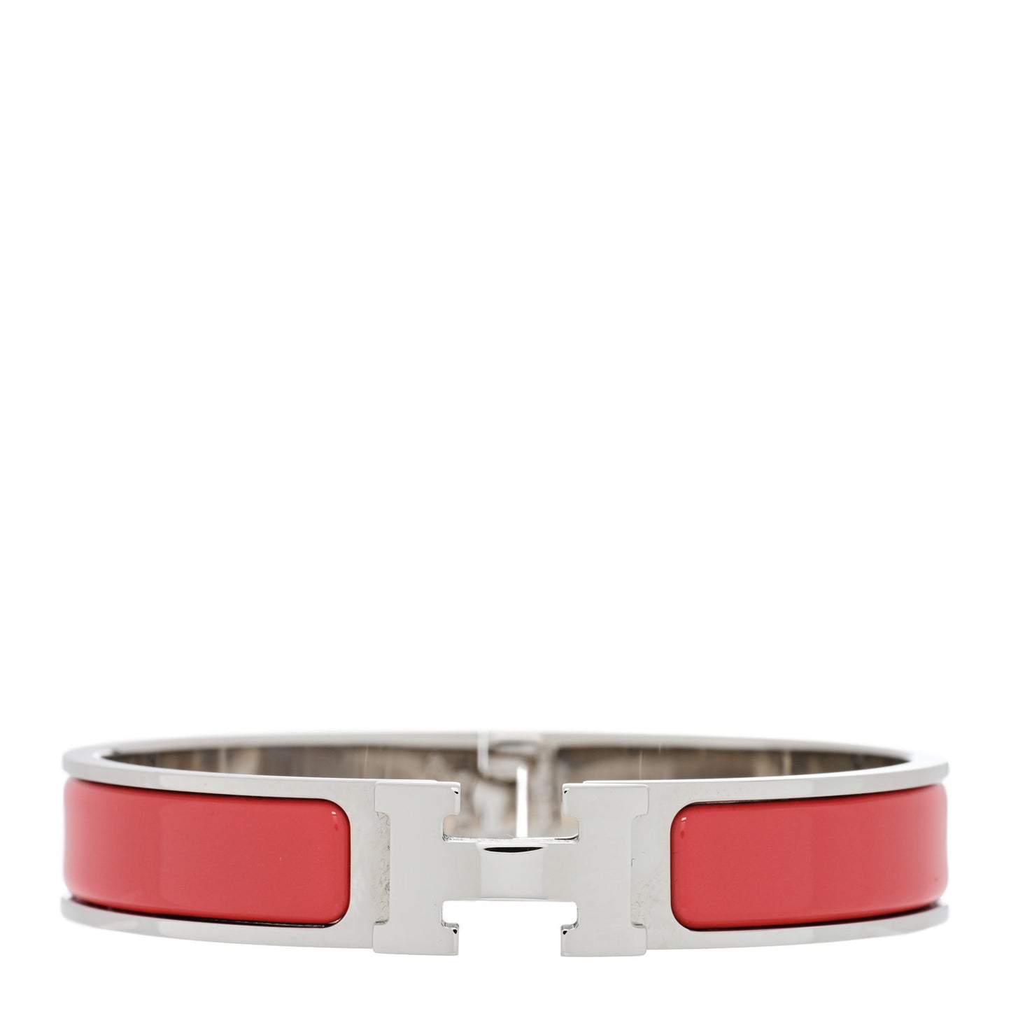 Enamel Narrow Clic Clac H Bracelet PM Rouge Corail